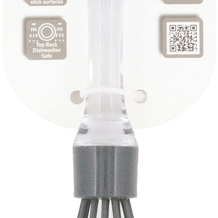 GLAD Silicone Egg Whisk in Grey with Clear Handle