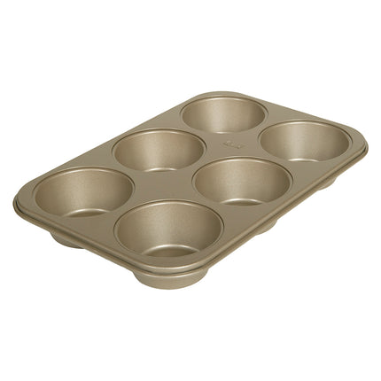 Glad® Premium 6-Cup Muffin Pan Gold 12.44 X 8.39 X 1.57In