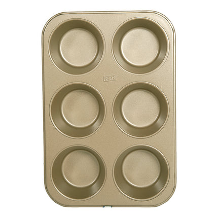Glad® Premium 6-Cup Muffin Pan Gold 12.44 X 8.39 X 1.57In