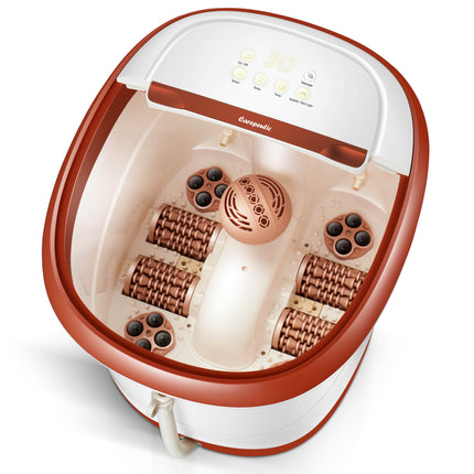 Carepeutic Touch Screen Water-Jet Foot and Leg Spa Massager, Brown/White