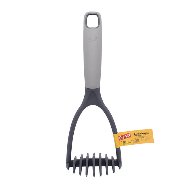 Glad Masher W Easy Grip Handle Grey