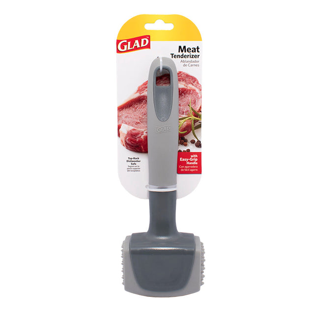 Glad Meat Tenderizer W Easy Grip Handle Grey