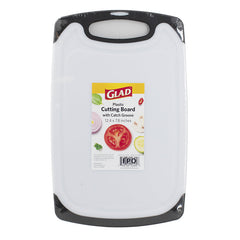 Glad Plastic Cutting Board With Juice Grooves Mideum