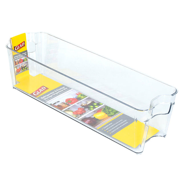 Glad Fridge & Freezer Org Bin 14.5x4.2x4" Clear
