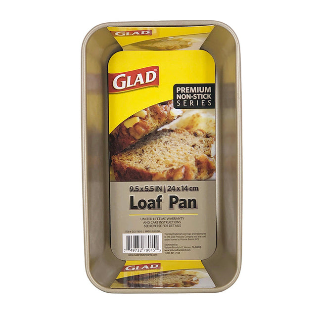 Glad Premium Loaf Pan Gold 9.5x5.5in