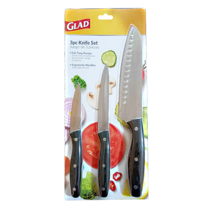 Glad Full Tang Knife Set 3pc
