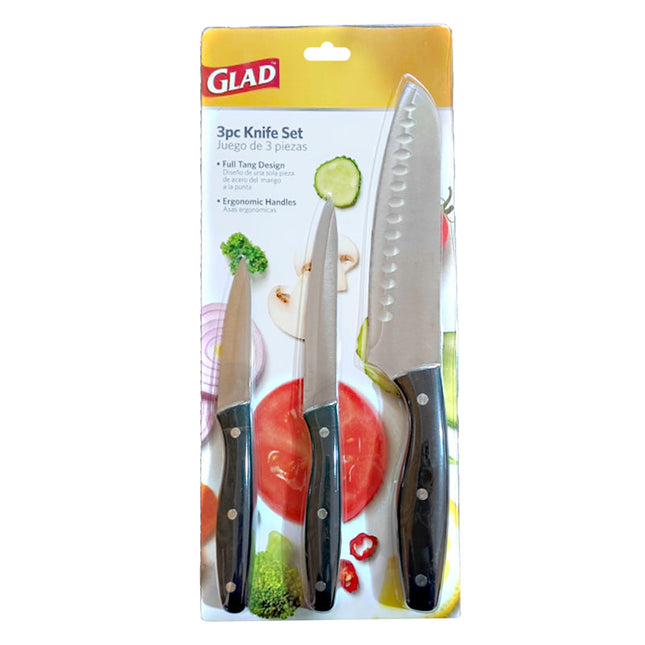 Glad Full Tang Knife Set 3pc