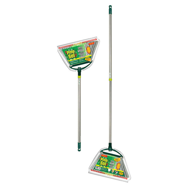 Pine-Sol Deluxe Indoor Angle Broom W/ Ss Handle